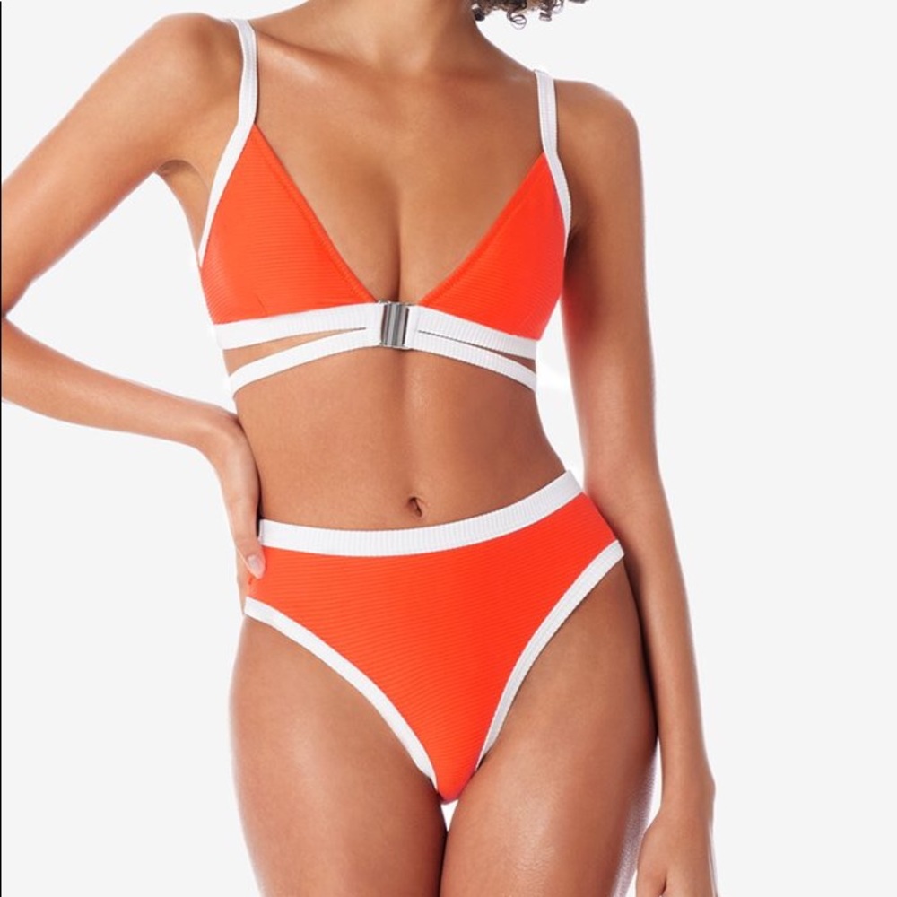 Orange Strappy Bond Girl Bikini